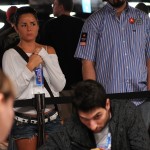 Bahador Ahmadi, seen in foreground on Day 2 of Event #47, captured his first WSOP bracelet last night.