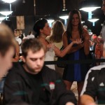 This 2009 WSOP Girl on the Rail had such perfect breasts, even her friend was trying to cup them.