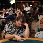 It was all business in the front, party in the back at the 2009 WSOP yesterday.