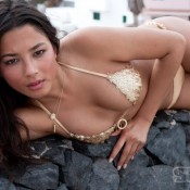 Jessica Gomes (above), a model from Australia who has appeared in the SI Swimsuit Issue, is of no relation to Alex Gomes, who won the WPT Bellagio Cup V.