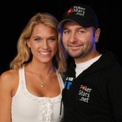 2009 Poker Hall of Fame nominee Daniel Negreanu along with 2009 Girls on the Rail Hall of Fame nominee Brittany Bowman