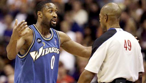 gilbert arenas suspended by nba