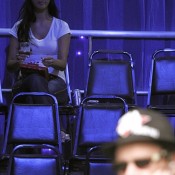 Gavin Smith (foreground) continued his strong 2010 WSOP by surviving the Day 1B Main Event flight.