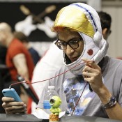 Michael Winnett showed up in an astronauts suit on Day 3. Michael Winnett did not make it to Day 4.