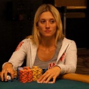 Gaelle Baumann, a woman, leads the 2012 WSOP Main Event after two days. No, seriously.