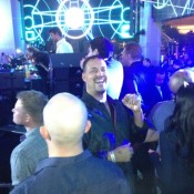 After reportedly winning $100k playing poker, Michael Phelps (background) partied with JRB, Hellmuth, and others at Surrender.