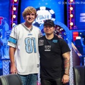 Defeating a table full of pros was a tall order for Jay Farber, but he's the big stack going into heads-up play.