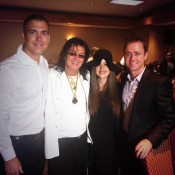 About time: Scotty Nguyen (with agents Brian Balsbaugh and James Sullivan, as well as wife Julie) was finally inducted to the Poker HOF.